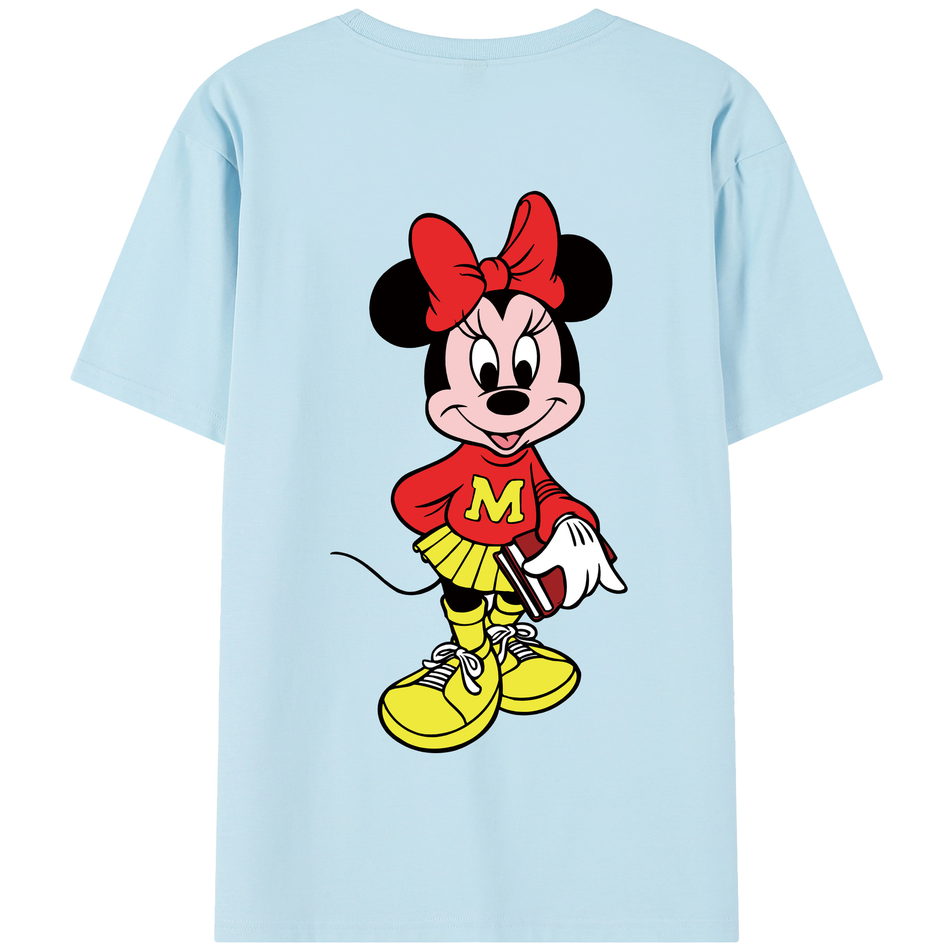 （画像用） ミッキーマウス Mickey Mouse 綿100％半袖Tシャツ（背面プリント）